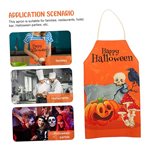 Tabliers en forme de citrouille d'Halloween légers et respirants pour la cuisine | Lot de 4