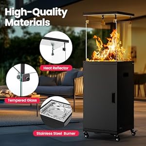 41000btuoutdoorheaterpropanepatioheatercsacertificatedoutdoorheaterwithlockablewheelstemperedglasspropaneoutdoorheaterforpatiobackyardbalconypoolsideblack Urban Country Home Decor 41000 btu outdoor heaterpropane patio heatercsa certificatedoutdoor heater with lockable wheelstempered glasspropane outdoor heater for patiobackyardbalconypoolsideblack urban country home decor