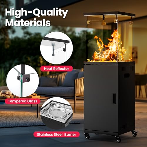41000btuoutdoorheaterpropanepatioheatercsacertificatedoutdoorheaterwithlockablewheelstemperedglasspropaneoutdoorheaterforpatiobackyardbalconypoolsideblack Urban Country Home Decor 41000 btu outdoor heaterpropane patio heatercsa certificatedoutdoor heater with lockable wheelstempered glasspropane outdoor heater for patiobackyardbalconypoolsideblack urban country home decor