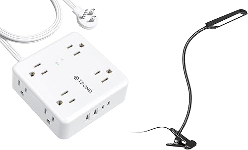 TROND Lámpara de escritorio LED con abrazadera, luz de escritorio regulable de 3 niveles 6000 K, luz diurna de 5 pies, tira de alimentación de disponible en Yaxa Venezuela