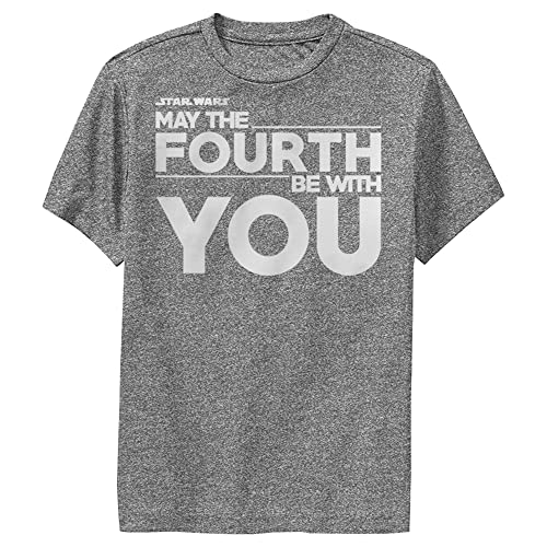 T-shirt Star Wars garçon gris anthracite May The Fourth Be With You taille M
