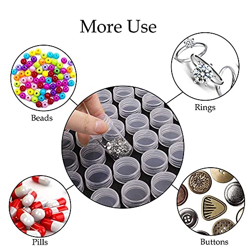 Hohotime 60 Slots Diamond Painting Storage Containers,142Pcs 5D Diamond Painting Accessories Kit For Diamond Art Craft Jewelry Beads Organizer,Diamond Art Storage For Diy Art Craft #TOP5