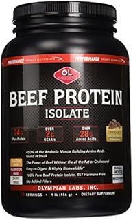 Olympian Labs Beef Protein Isolate lb, 1 Pound, Chocolate, 16 Ounce (03273)