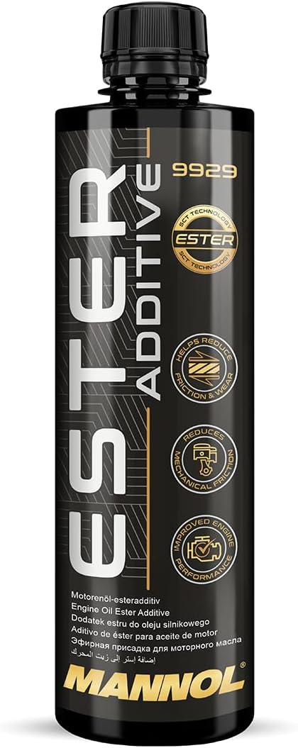 - MANNOL 9929 Ester Additive |Engine Protection|All Types of Engines|Diesel and Petrol|Four-Stroke|Two-Stroke |Prevents deposits of lacquers|Resins|Sludge|Oil leaks Imported from Germany (450ML)