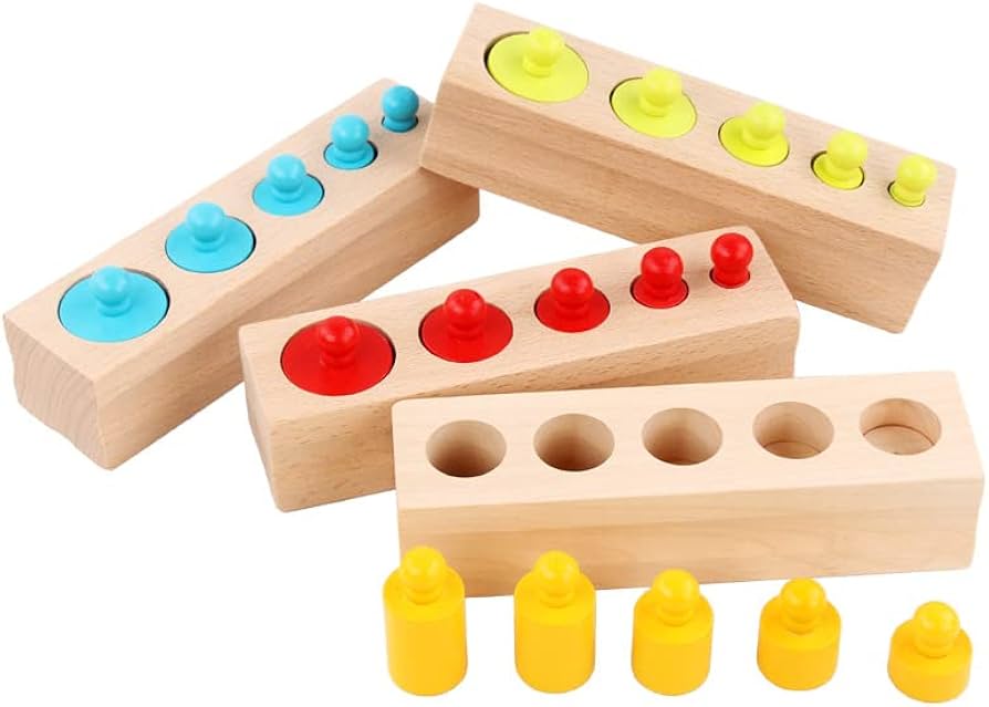 残り1つ!モンテッソーリ教育】円柱さしはめ込み円柱教具 知育玩具 残り1つ!モンテッソーリ教育】円柱さしはめ込み円柱教具 知育玩具