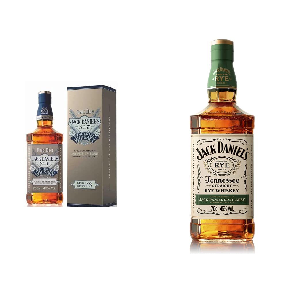 Jack Daniel's Tennessee Whiskey Legacy Edition 3, 70 cl & 's Tennessee Rye Whiskey, 70cl