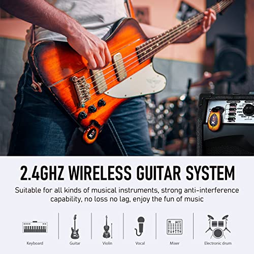 Xvive U2 Guitar Wireless System Wireless Transmitter and Receiver 2.4GHz 4 Channels for Guitar - Thumbnail 6