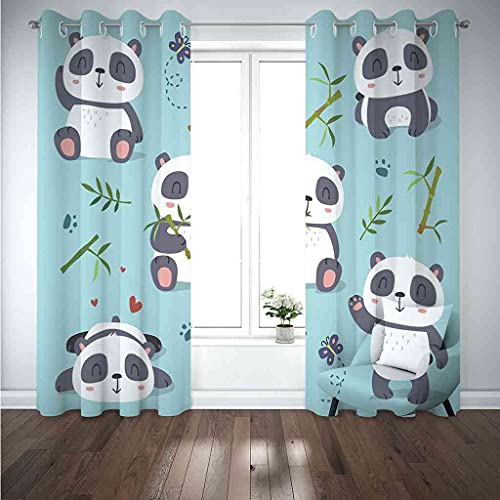 Rideau occultant panda isolant thermique et phonique 3D pour salon moderne - 5