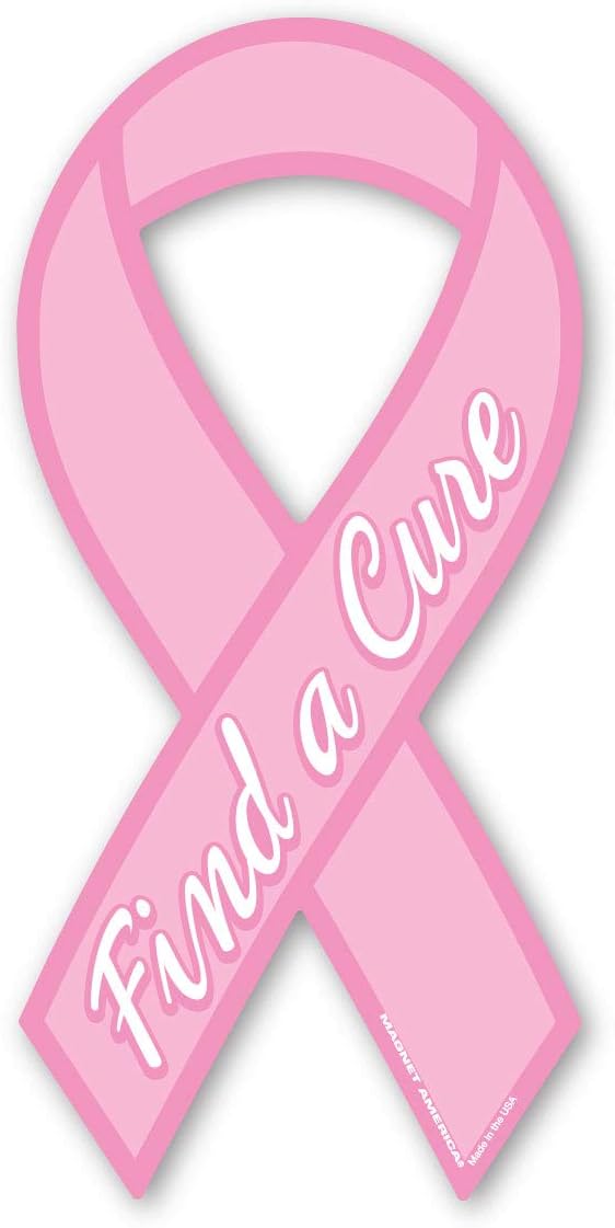 Breast Cancer Find a Cure Ribbon Magnet by Magnet America is 8