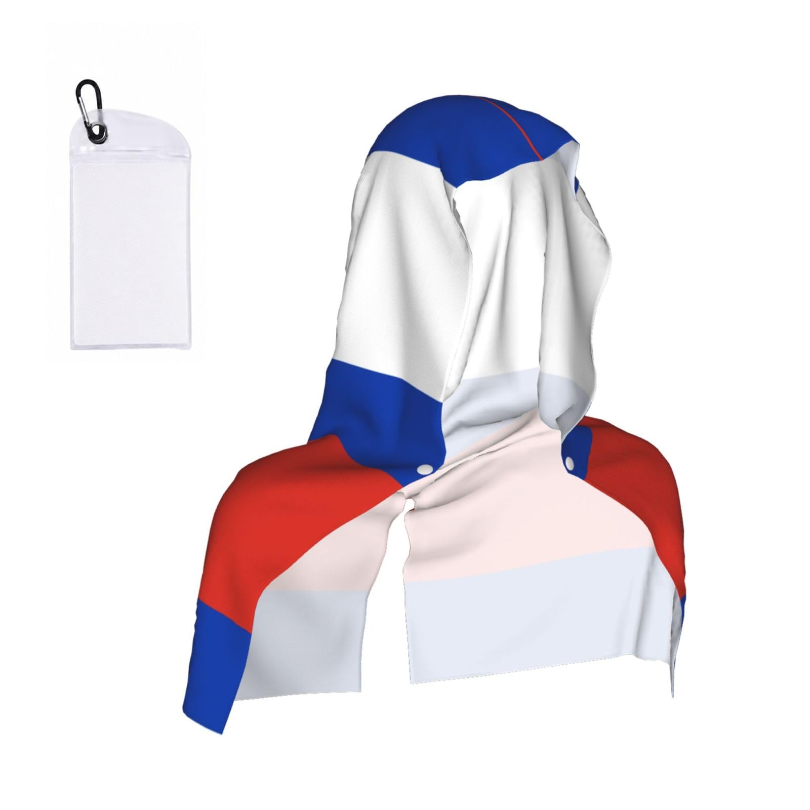 DUWAA Russian Flag Print Cooling Hooded Sports Towel, 30×60cm Quick Drying Summer Cool Head Wrap For Neck And Face