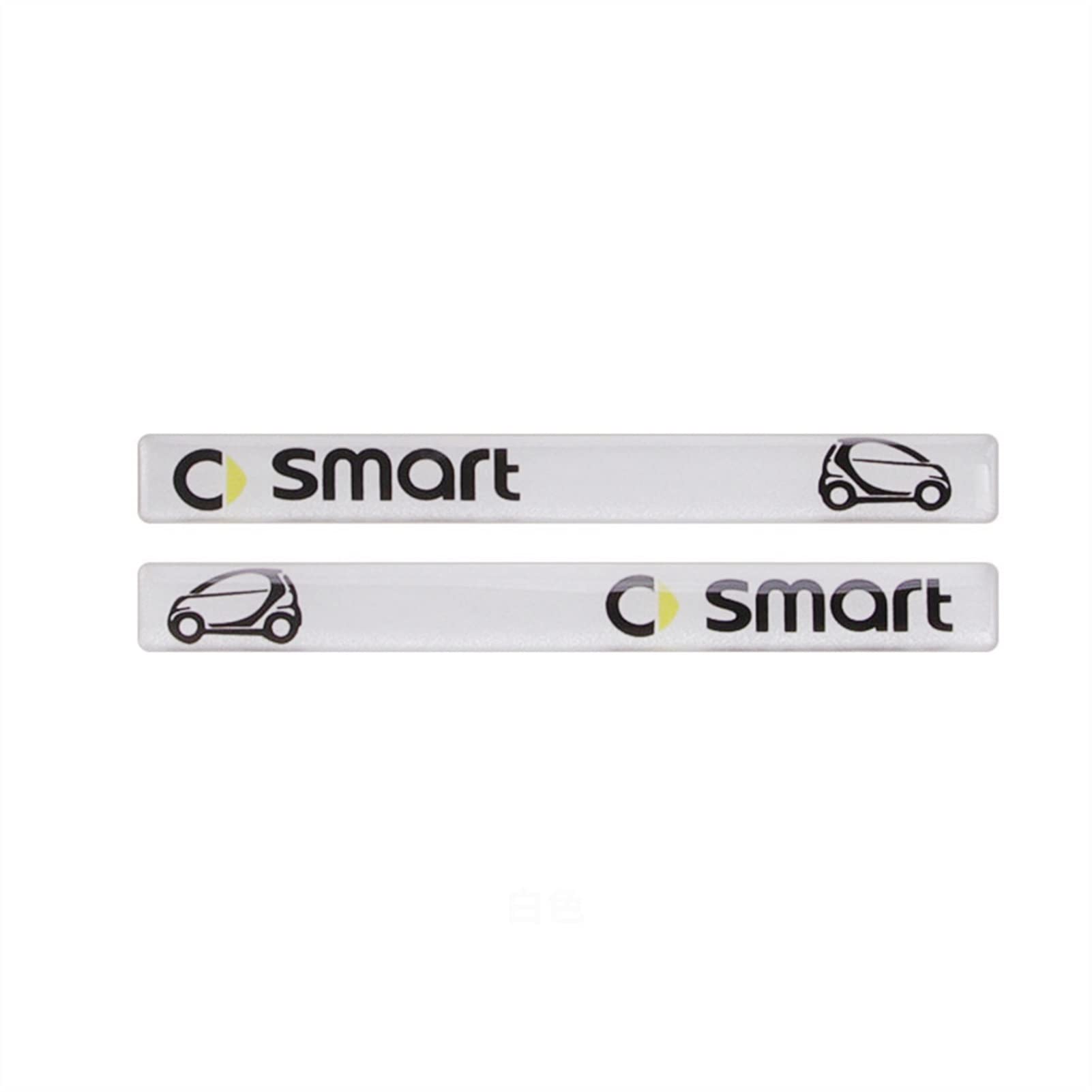 WOHOOD Car Decorate 2 Pcs Car Stickers For Smart Fortwo Forfour 451 453 450 Car Rearview Mirror Sticker (Color : White)