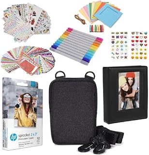 HP 1AH01A Sprocket 2x3" Premium Zink Sticky Back Photo Paper (20 Sheets) Compatible with Sprocket Photo Printers