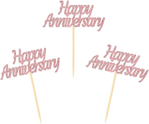 Miniatura 5 de 24 piezas de decoración de cupcakes con purpurina dorada clara para decoración de mesa de boda, aniversario, fiesta