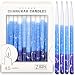 Zion Judaica Hanukkah Candles Hand Made Blue Elegance Deluxe 5.75" Tall