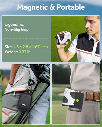 Acer Pro Golf Rangefinder with Slope Switch, Pin Lock Vibration, 1200 Yards - image 8