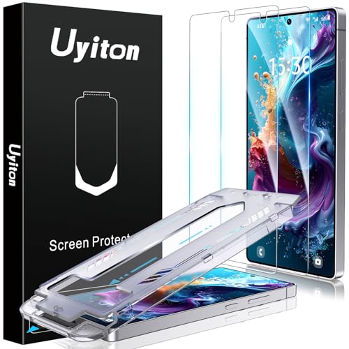 Image of Uyiton for Samsung Galaxy S25 Ultra Screen Protector UnBreak-Glass | Ultrasonic Fingerprint Support Auto-Alignment Frame 9H Tempered Glass Scratch-Resistant Case-Friendly Bubble-Free, 2 Pack