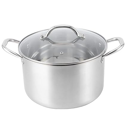 Steam Pot, Stewpan, 28cm Durable Cooking Utensil Large Capacity for Home Hotel Restaurant