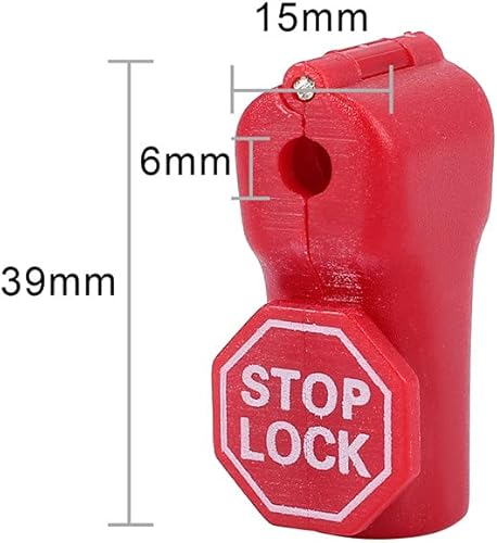 Miniatura 2 de Mateda Cerradura de parada antirrobo antirrobo 0.236 in Red Retail Shop Seguridad Display Hook Lock (50)
