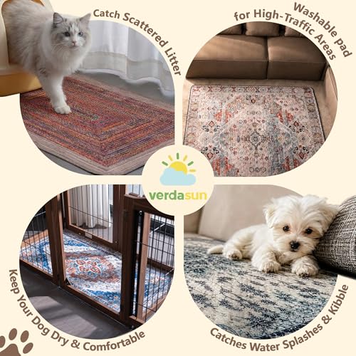 Image of Washable Pee Pads for Dogs, Reusable Puppy Potty Training Pads, Ultra-Absorbent Thick Waterproof Leak-Proof Non-Slip Pads & Mat for Crate, Playpen, Floor, Whelping & Housebreaking , 1 Pack 72 inchx72 inch