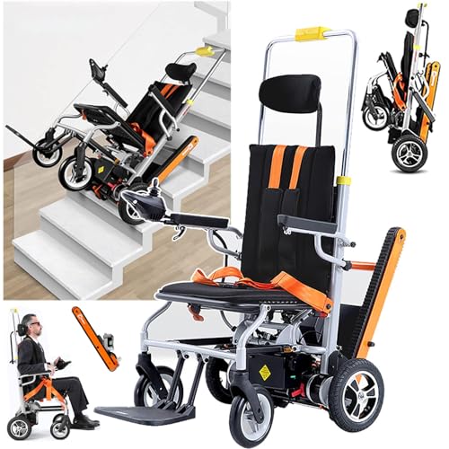 MáQuina Todo En Uno Desmontable 2 En 1 (Silla De Ruedas EléCtrica + Carro Para Subir Escaleras), Joystick De 360° + Resistencia 25 Km (Carga 150 Kg / 330 Lb)