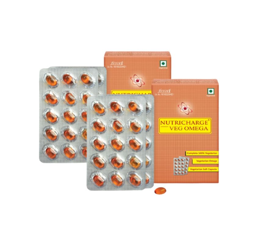 Nutricharge Veg Omega Offers Plant Based Omega Fatty Acids (Pack Of) Veg_Omega-PO-2 (B0CPM4ZRPM) Amazon Price History, Amazon Price Tracker