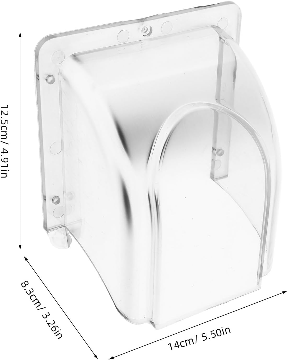 Doorbell Rain Cover Transparent Outdoor Doorbell Cover Plastic Outdoor Keypad Cover for Door Access Attendance Machine Doorbell Chime 5.50x4.91x3.26in