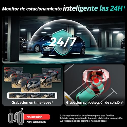 Cámara doble para salpicadero 4K con sensor Starvis 2 y control por voz BOTSLAB 6