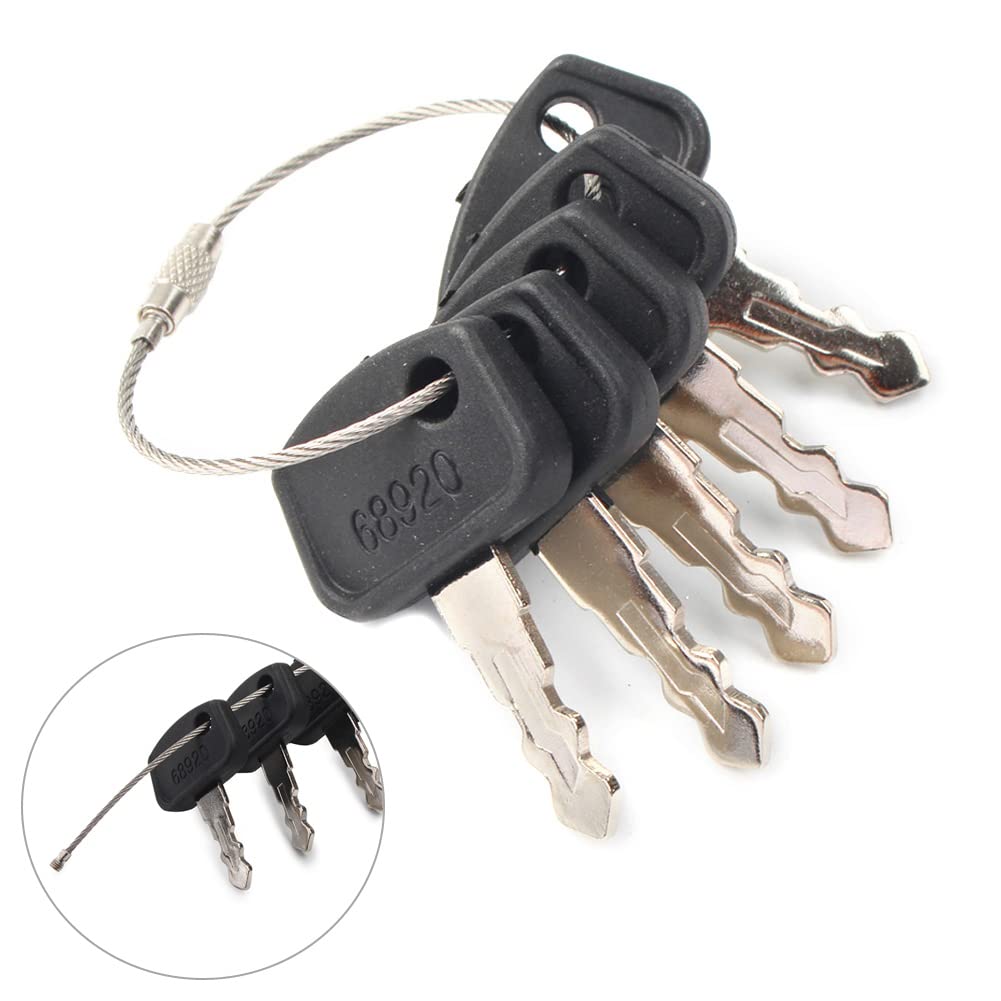 SPJIUQI 3-Pack Replacement Ignition Keys For Kubota Tractors & RTVs - Fits 68920/PL501 Models