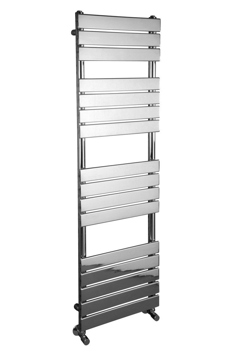 Nrg Chrome Bathroom Flat Panel Heated Towel Rail Radiator Modern Central Heating Warmer Wall Mounted Ladder Rad 1600×450Mm