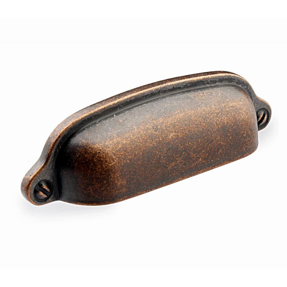 KHTUMEWARE-P8S001AC10 Antique Copper Cabinet Pulls CTC 3 in (76 mm) 10-Pack in Antique Copper — KHTUMEWARE
