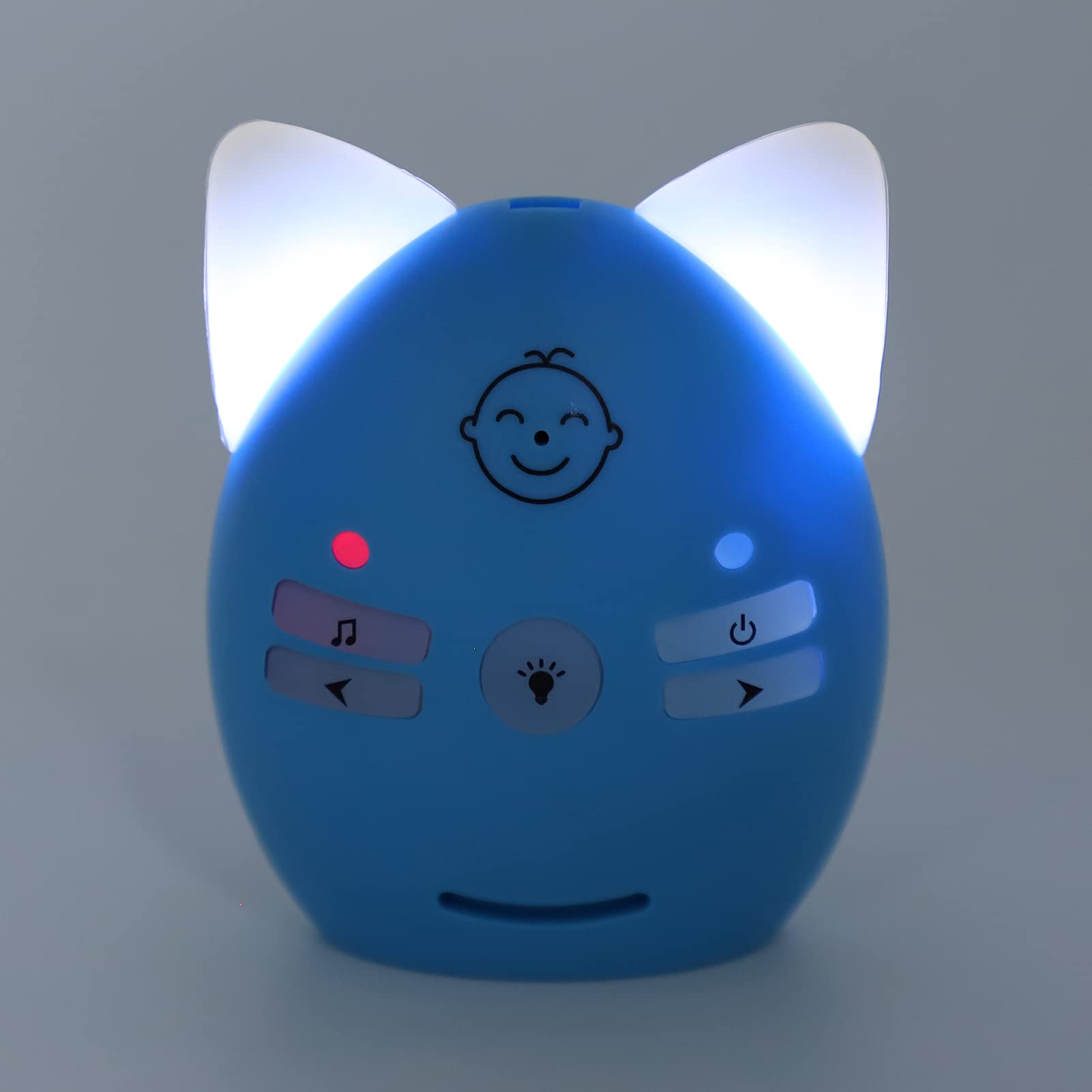 RiToEasysports Baby Monitor Audio Digitale, Viva Voce Bidirezionale con Luci Notturne e Allarme Sonoro, per Camera dei Bambini (Spina UE 100-240 V)