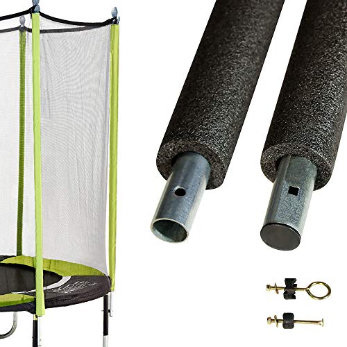 Un Poteau de Filet Standard Ø25mm pour Trampolines de Jardin avec Mousse et visserie (Longueur Totale 221.5cm)