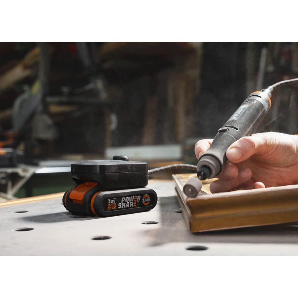 Kit MakerX Rotationswerkzeug + Lötkolben 20 V WORX | PowerShare | WX988-1 2Ah Akku mit Indikator, 1 Ladegerät
