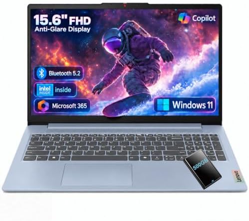 Lenovo Business 15.6" FHD Laptop, Intel Processor, 8GB DDR5, 128G...
