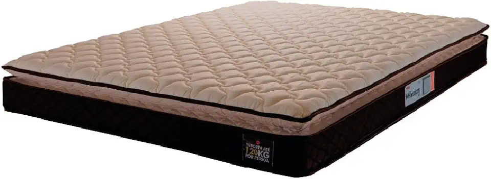 Colchão Casal Queen Espuma D33 Pillow Top Millenium 158x198x19cm Hellen (Marrom)