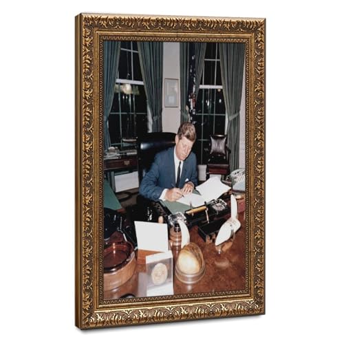 John F Kennedy bureau ovale impression sur toile 61x91cm