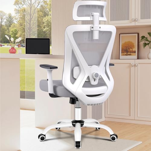 FelixKing Office Chair, Comfortable Mesh Home Office Desk Chairs with Adjustable Headrest & Lumbar Support, 330 LBS Capacity High Back Swivel Ergonomi