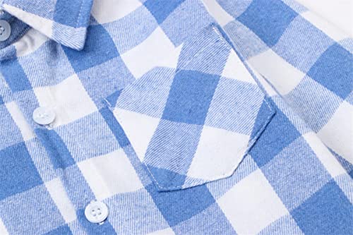 Image of Betusline Boy and Men Button Down Plaid Shirt | Soft,Breathable and Comfortable Fabric
