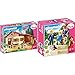 Playmobil Heidi 70253 Heidi und Großvater auf der Almhütte, Ab 4 Jahren & 70258 Heidi Clara mit Vater und Fräulein Rottenmeier, bunt