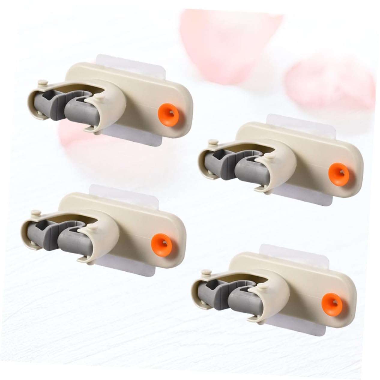 Cabilock 4pcs Mop Hanger Wall Mounted Clothes Mounted Mop Holder Mop Holder Single Umbrella Hanging Punch Multi Cleaner Tool Multipurpose Tool Wall Mounted Hooks Broom Wall-Mounted