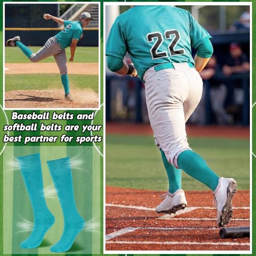 Image of Zhanmai Baseball Belt and Socks Combo, Adjustable Elastic Belt and Softball Socks, Multiple Sizes for Youth Boys Girls, Adult