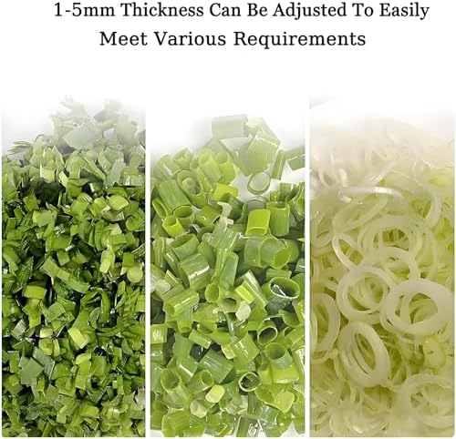 Electric Vegetable Chopper - Heavy-Duty 6000RPM Adjustable Slicer & Shredder for Chili, Green Onion, Celery - Multifunctional Commercial Food Cutter, 1-5mm Thickness