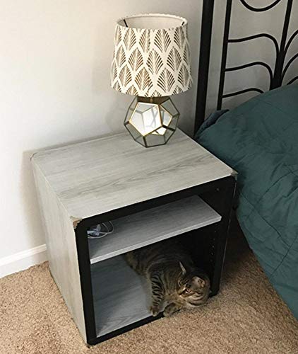 Redodeco Grey Wood Grain Paper Wallpaper Counter Top Vinyl Cabinets Wardrobe Adhesive Paper Drawer Dresser Shelf Liners,17.7Inch By 8.2Feet #TOP2