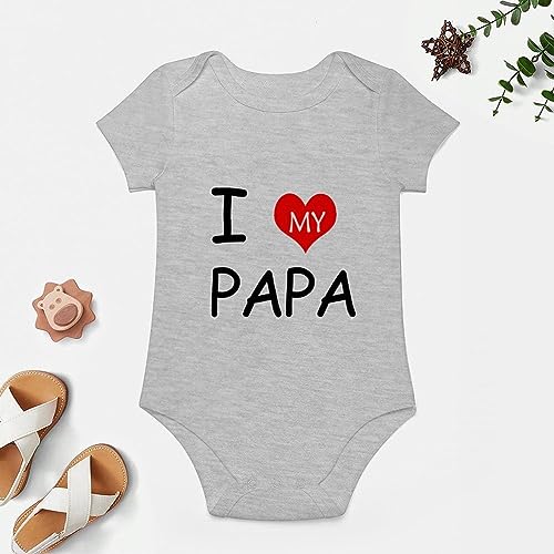 I Love My PAPA Baby Clothes Short Sleeve Newborn Outfit Baby Boy Romper3