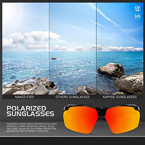 KAPVOE Sports Sunglasses Polarized Cycling Glasses Baseball Running Mountain Bike Triathlon Golf MTB for Men Women - K87 - Image 3