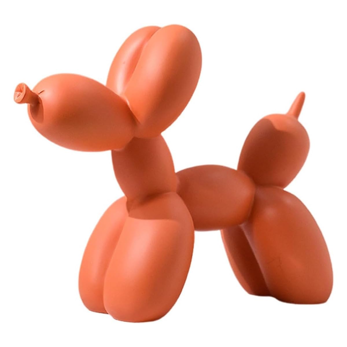 FUWQEPA Estatua De Perro Globo, Figuras Arte Escultura Animales Figurilla, Resina Naranja Artesanía Sala Escritorio Decoración Hogar