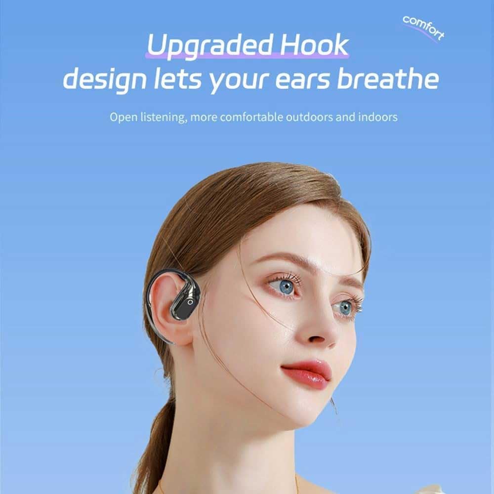 Wireless Ear-Hook OWS Earphones Compatible with Motorola Moto G/G Play (2026) - Bluetooth Earbuds Over The Ear Headphones True Stereo Charging Case Hands-Free Mic