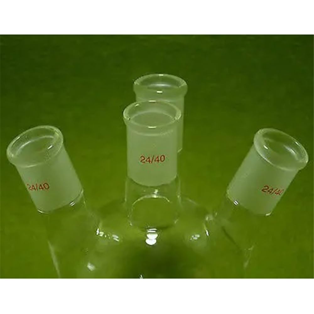Pallone da laboratorio a fondo piatto 500 ml, 4 colli, 24/40 Attrezzature da laboratorio
