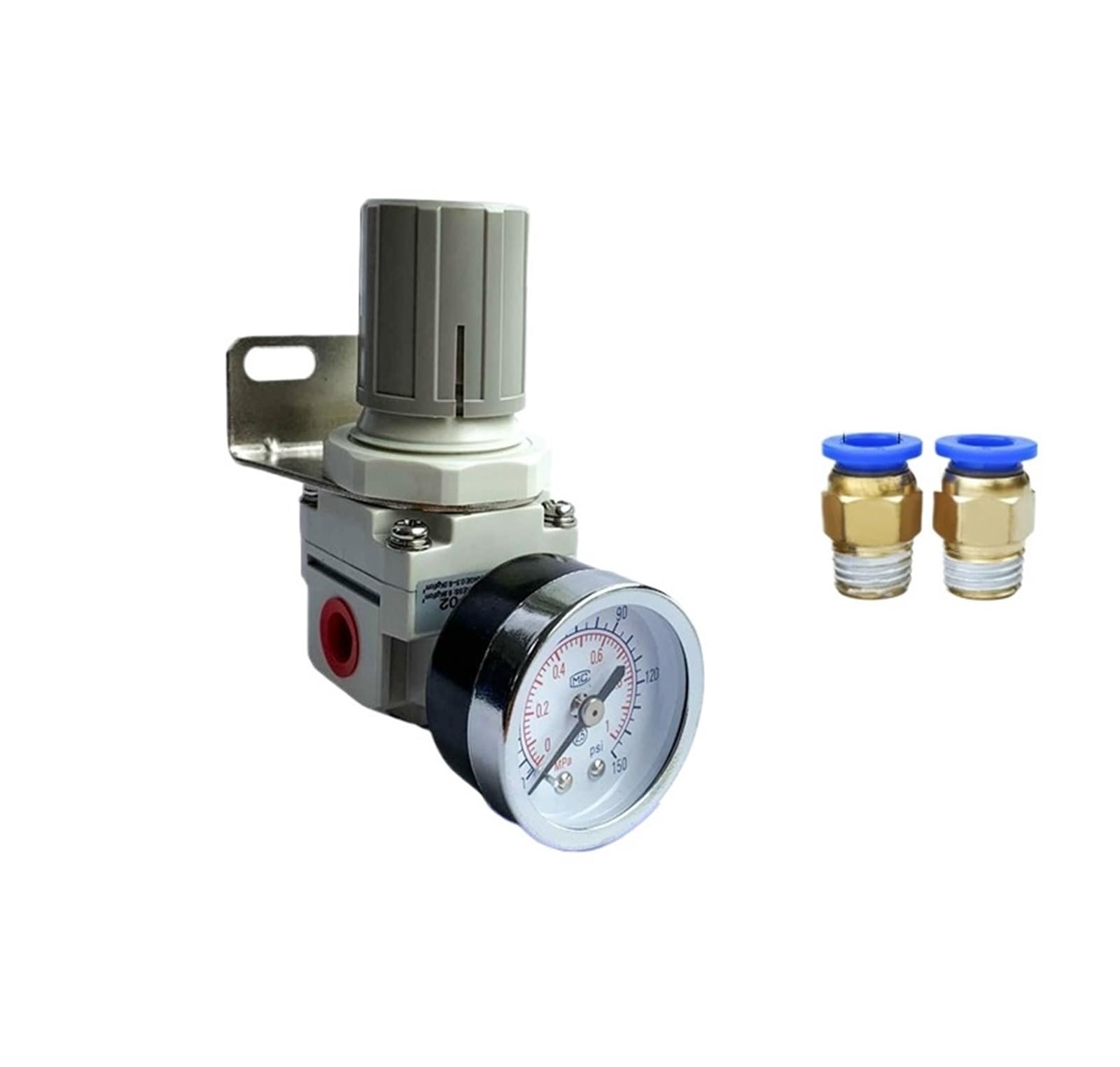 VSPPJYFG AR2000-02 Pneumatic Compressed Air Source Processor Air Pressure Regulating Relief Valve 1/4"(AR2000-02 PC10-02)