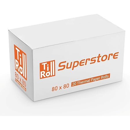 THERMAL PAPER TILL & EPoS ROLLS 80 X 80MM - 20 ROLLS | UK - View #2